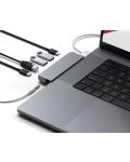 USB хъб Satechi - Aluminium Pro Hub Mini, 6 порта, USB-C, сив - 5t