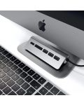 USB хъб Satechi - Aluminium, 5 порта, USB-C, сив - 5t