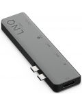 USB хъб LINQ - 7 в 2 TB Pro, 7 порта, MacBook, USB-C, сив - 3t