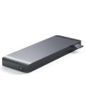 USB хъб Satechi - Aluminium Passthrough, 5 порта, USB-C, сив - 4t