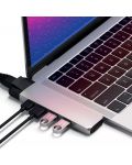 USB хъб Satechi - Aluminium Pro, 6 порта, USB-C, сребрист - 5t