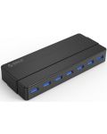 USB хъб Orico - H7928-U3-V1-BK, 7 порта, USB3.0, черен - 1t
