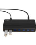 USB хъб Orico - H7928-U3-V1-BK, 7 порта, USB3.0, черен - 5t