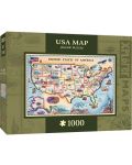 Пъзел Master Pieces от 1000 части - Карта на САЩ - 1t