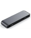 USB хъб Satechi - Mobile Pro, 6 порта, USB-C, сив - 1t