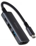 USB хъб ttec  - 4 в 1 Multiport, 4 порта, USB-C, черен - 1t