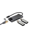 USB-C хъб Hama - 200109, 5 порта, сив - 2t