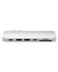 USB хъб Satechi - Aluminium Pro, 6 порта, USB-C, MacBook Pro, сребрист - 7t
