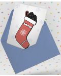Картичка Мазно Коледа - Чорап с въглени - 2t