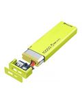 Портативна батерия Cellularline - Ultra Slim, 10000 mAh, зелена - 3t