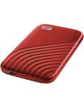 Външна SSD памет Western Digital - My Passport, 500GB, USB 3.2, червена - 4t