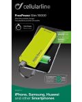 Портативна батерия Cellularline - Ultra Slim, 10000 mAh, зелена - 2t
