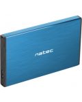 Външен HDD/SSD корпус Natec - Rhino Go, 2.5", USB 3.0, син - 4t