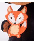 Плюшена играчка Budi Basa - Кученце Ваксон, с нощна шапка и лисица, 29 cm - 4t