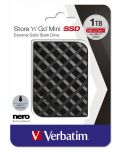 Външна SSD памет Verbatim - Store 'n' Go Mini, 1ТB, 1.8", USB 3.2, черна - 4t