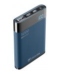 Портативна батерия Cellularline - Manta HD, 5000 mAh, синя - 1t