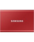 Външна SSD памет Samsung - T7, 500GB , 2.5'', USB 3.2, червена - 1t