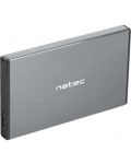 Външен HDD/SSD корпус Natec - Rhino Go, 2.5", USB 3.0, сив - 5t