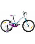Детски велосипед SPRINT - Alice, 18", 210 mm, лилав/бял - 1t