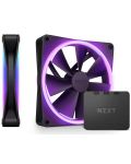 Вентилатори NZXT - F140 RGB Duo Black, RGB, 140 mm, 2 броя, контролер - 1t