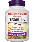 Vitamin С, 500 mg, 120 таблетки, портокал, Webber Naturals - 1t