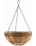 Висяща кашпа с орнаменти Palisad - 690048, 30 cm, с кокосова кошница - 1t