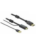 Видео кабел Delock - 85963, HDMI/USB-A/DisplayPort, 1 m, черен - 2t