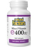 Vitamin E, 400 IU, 180 капсули, Natural Factors - 1t