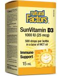 Vitamin D3, 1000 IU, 15 ml, Natural Factors - 1t