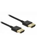 Видео кабел Delock - 84771, High Speed, HDMI-A/HDMI-A, 1 m, черен - 1t