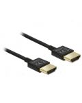 Видео кабел Delock - 85117, High Speed, HDMI-A/HDMI-A, 0.25 m, черен - 1t