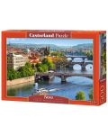 Пъзел Castorland от 500 части - Гледка към мостовете на Прага - 1t