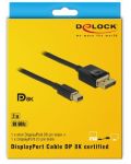 Видео кабел Delock - 84928, Mini DisplayPort/DisplayPort, 2 m, черен - 3t