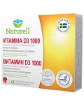 Vitamina D3 1000, 60 дъвчащи таблетки, Naturell - 1t