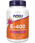Vitamin E-400 + Selenium, 100 капсули, Now - 1t