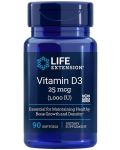 Vitamin D3, 1000 IU, 90 софтгел капсули, Life Extension - 1t