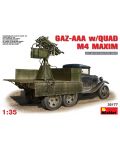 Военен сглобяем модел - Съветски военен автомобил с зенитна картечница - GAZ-AAA with Quad M-4 Maxim - 1t