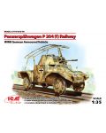 Военен сглобяем модел - Германска бронирана машина Панар П 204 за релсов път (German Armoured Vehicle Panzerspahwagen P 204(f) Railway, WWII) - 1t