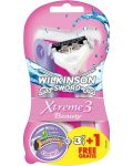 Wilkinson Sword Xtreme3 Дамска самобръсначка Comfort Beauty, 3 + 1 брoя - 1t