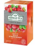 Wild Strawberry Плодов чай, 20 пакетчета, Ahmad Tea - 1t