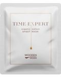 Wooden Spoon Маска за лице Time Expert, органичен памук, 1 брой - 1t