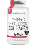 Wshape MSM + C Hyaluron Collagen, 120 капсули, Nutriversum - 1t