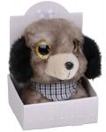 Плюшена играчка Morgenroth Plusch – Кафяво кученце с бляскави очи, 12 cm - 1t