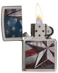 Запалка Zippo - Ретро звезда, хромирана - 2t