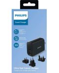 Зарядно устройство Philips - DLP2621T/00, USB-A, USB C, 30W, черно - 2t