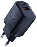 Зарядно устройство 3mk - Hyper Charger, 20W, черно - 1t