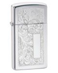 Запалка Zippo Slim Venetian – за персонализиране, полиран хром - 1t