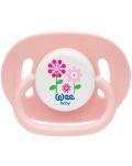 Залъгалка Wee Baby - Opaque Oval, 0-6 месеца, розова - 1t