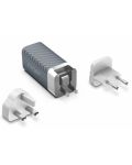 Зарядно устройство Energizer - A65MU, USB-A/C, EU/UK/US, 65W, сиво - 2t