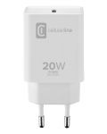 Зарядно устройство Cellularline - Power Delivery USB-C, 20W, бяло - 1t